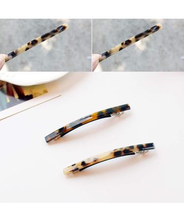Luckycivia 4 Pack Handmade Celluloid Onyx Hair Barrette Set - Elegant 4 Inch Automatic Hair Clip for Women/Girls - Buy Online on GoSupps.com