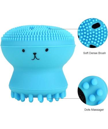 Silicone Facial Cleansing Brush Waterproof Face Scrubber Exfoliator Pore Cleanser Brush for Deep Cleansing Blackhead Removal Suitable All Skin Types(green) - Buy Online on GoSupps.com