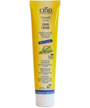 CMD Tea Tree Oil & Mild Organic Toothpaste Duo | Vegan Fluoride-Free Natural Cosmetics 2 x 75ml | International Shipping - Buy Online on GoSupps.com