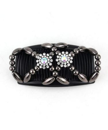 Kitchen-dream Magic Beads Hair Comb Set - 3pcs Elastic Double Clips for Women and Girls Hairstyling - DIY Hair Accessory Tool - Buy Online on GoSupps.com