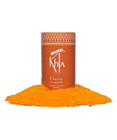 Khla Khla - Organic Turmeric Powder - 100g Tube - Vietnam Ground Turmeric Root - Cooking & Pastry Ingredient - Meat Fish Currys Exotic Dishes - Asian Spice