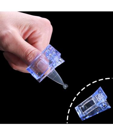 VNC 10Pcs Nail Tips Clip for Polygel Nail Forms - Dark Blue Manicure Nail Art Tool - Buy Online on GoSupps.com