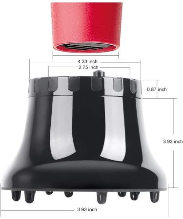 PIQIUQIU Universal Hair Diffuser for Blow Dryers 1.4-2.6 Inch | Perfect Hair Styling Tool for All Hair Types - Buy Online on GoSupps.com