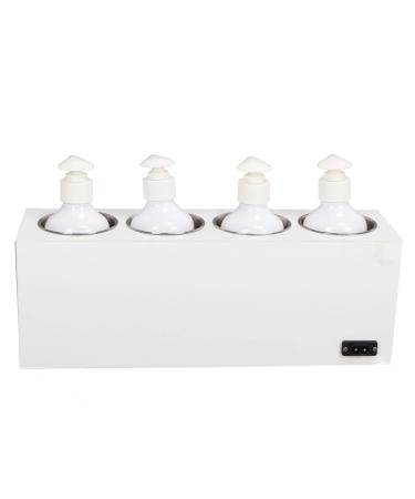 Fockety massage oil lotion warmer 4 bottles constant temperature adjustable fast heating massage oiler multifunctional 110-250 V lottery warmer for massage oil lubricant (EU)