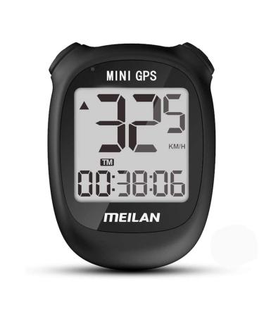 MEILAN M3 Mini GPS Bike Computer,GPS Speedometer, Wireless Cycling Computer Bike Odometer Bicycle Speedometer and Odometer Waterproof Bicycle Computer Waterproof and Backlight,for Road Bike MTB Black