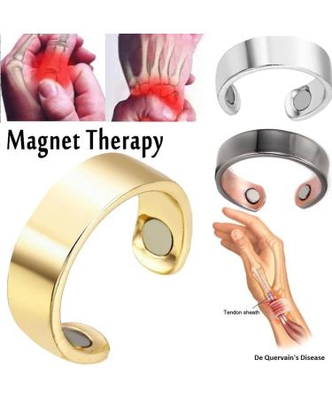 Qqy Men's Therapeutic Magnetic Ring - Adjustable Lymphatic Drainage & Weight Loss Aid - Buy Online on GoSupps.com