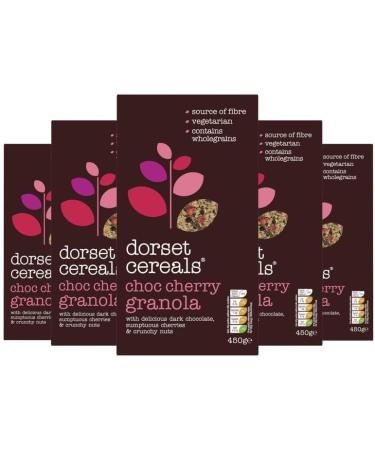 Dorset Cereals Chocolate & Cherry Granola |Cereal | High in Fibre |Vegetarian | 5 PACKS of 450g Chocolate & Cherry 450 g (Pack of 5) - Buy Online on GoSupps.com