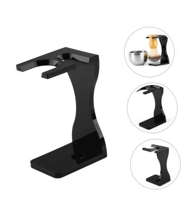 Premium Beard Brush Holder & Shave Brush Organizer - Electric Shaver Storage Rack & Razor Stand for Men | Acrylic Shaving Base - Buy Online on GoSupps.com