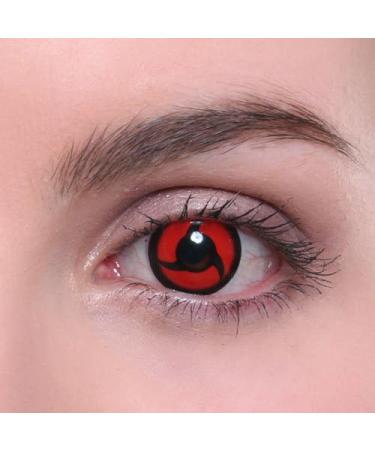 Shop Matlens Crazy Fun Motif Itachi Uchiha Sharingan Contact Lenses - Red CP-S3 | 2 Lenses Container & 50ml Care Solution | International Shipping Available - Buy Online on GoSupps.com