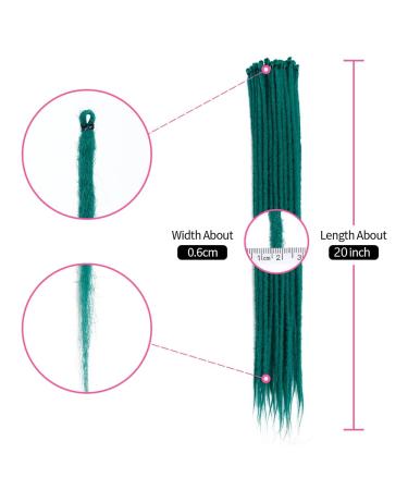 Handmade 20-Inch Synthetic Dreadlock Extensions - Thin 0.6cm Crochet Hair Soft Hip-Hop Style 20 Strands | Color BD# Vol# 20inch - Buy Online on GoSupps.com