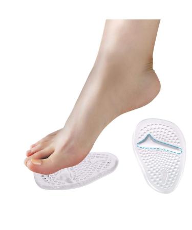 Ball of Foot Cushions 2 Pair Anti-slip Self-adhesive Forefoot Insoles  Easy Cleaning Silicone Immediate Forefoot Insoles for Most of Shoes Type