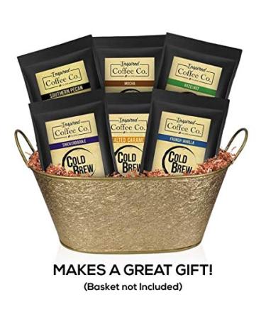 Flavored Cold Brew Coffee Sampler Pack - Coarse Ground - Inspired Coffee Co. - 6 x 4 oz. Bags - Buy Online on GoSupps.com