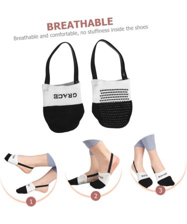 Buy Gatuida 2 Pairs Yoga Socks - Anti-Drop Forefoot Pad & Toe Topper - Perfect for Barre Ballet & Fitness | International Shipping Available - Buy Online on GoSupps.com