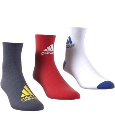 Buy adidas Unisex Kids Socks - 3 Pairs (L Shanav/Vivred/White) | International Shipping Available - Buy Online on GoSupps.com