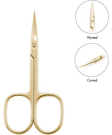 Livingo Premium Stainless Steel Cuticle Scissors with Case - 3.5 Gold - Buy Online on GoSupps.com