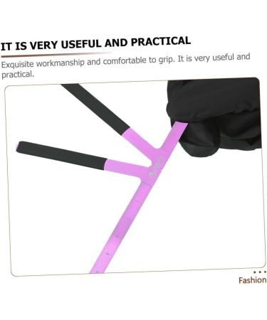 Mipcase Steel Shaper Triangle Measuring Eyebrow Tool Positioning Household Ruler Nose Position Stainless 13.8x7cm Purple - Buy Online on GoSupps.com