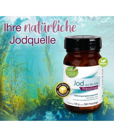 Kopp Vital Iodine from Bio-Kelp Pressage | 126g Organic Brown Algae | Premium Bio-Certified Quality | Pharmacy Grade - Buy Online on GoSupps.com