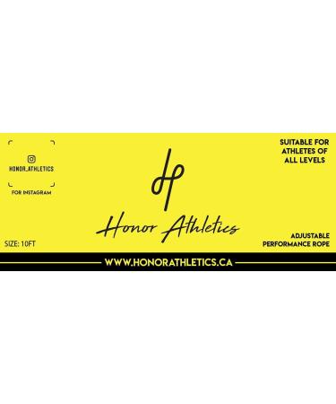 Honor Athletics Speed Rope - Adjustable 10ft Skipping Rope for Double Under, Boxing, MMA, Cardio Fitness Training - Yellow - Buy Online on GoSupps.com
