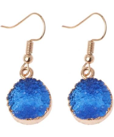 Feyley Crystal Irregular Cluster Earrings - Black Quartz Geode Dangle Earrings for Women & Men | Unique Jewelry Gift - Buy Online on GoSupps.com