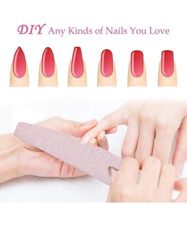 Nail File Set - 13 Pack Professional Nail Files Buffers & Brush | 100/180 Grit Double Sided Emery Board Manicure Set | Nail Trimming, Grinding, Polishing, Shining | Random Colors - 13 Count - Buy Online on GoSupps.com
