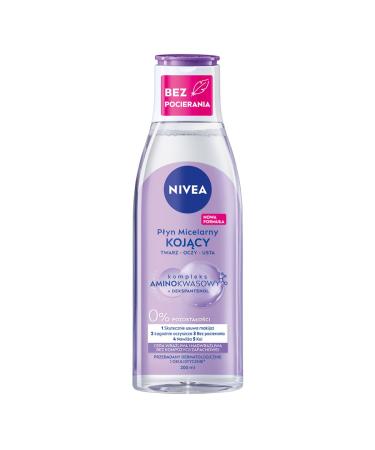 Nivea calming micellar fluid with amino acid complex and dexpanthenol for sensitive and hypersensitive skin 200 ml of odorless 200 ml (1 Pack)