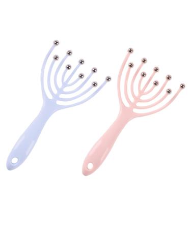 Tovinanna 4 pieces Massage device Portable massage lounger circulation promote the scalp scratchy scalp roll Massage roller Multifunctional tool Tool for stress relief hair spa pp