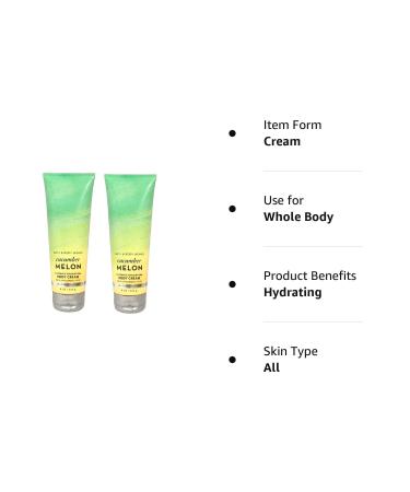 Bath & Body Works Cucumber Melon Ultimate Hydration Body Cream 8 Fl Oz 2-Pack - Women's Moisturizer Set - Buy Online on GoSupps.com