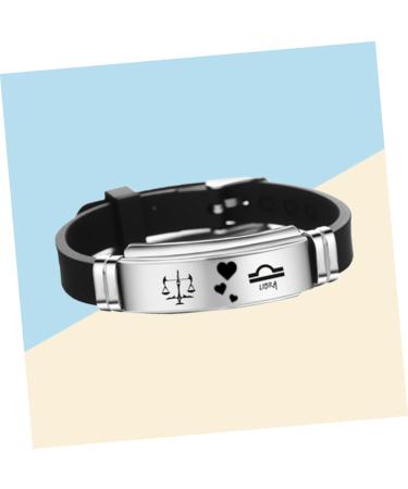 TENDYCOCO Couple Bracelet Stainless Steel Bracelet Twelve Constellations Bracelet Silicone Bracelet Finger Ring Bracelet Bangle Bracelets Bracelet for Couples Lovers Fashion Jewelry - Buy Online on GoSupps.com