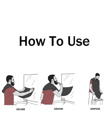 Leaflai Beard Apron & Non-Stick Hair Catcher with Suction Cups - Black | Waterproof Cape Grooming Set for Men, Ideal Christmas Gift - Buy Online on GoSupps.com