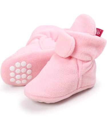 TMEOG Baby Booties Slippers | Infant Winter Boots for Boys Girls | 0-18 Months | Pink - Buy Online on GoSupps.com