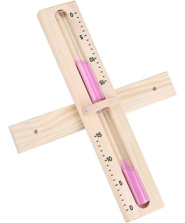15 Minute Sauna Hourglass & Accessories Set - Wooden Wall Clock with Rotating Hourglass & Pink Sand | Perfect for Home Sauna | International Shipping Available - Buy Online on GoSupps.com