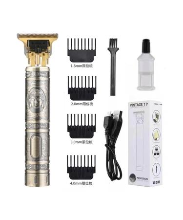 Razors T9 Home Hairdresser Remaining Battery Shows Hair Beard Trimmer Hair Salon Special Personal Care Small Home Appliances(ABS Bronze Buddha)