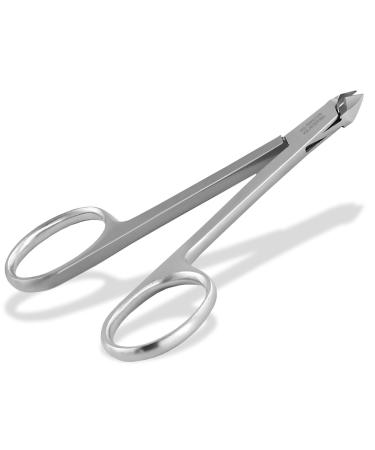 Cuticle nippers with scissor eyes and 0.5 cm cutting length made of stainless steel