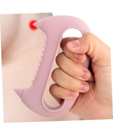 Fomiyes 3-in-1 Acupuncture Massage Device | Silicone Hand & Neck Massager | Manual Head Massage Tool with Scroll Wheel | Pink Pebbles - Buy Online on GoSupps.com