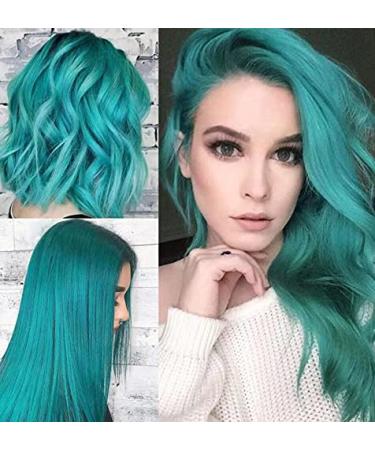 XirrwWh 9-Piece 21-Inch Clip-In Hair Extensions for Women - Multicolored Turquoise Party Highlights & Accessories - Buy Online on GoSupps.com