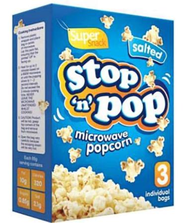 Popcorn Bundle with Stop n Pop Salty Microwave Popcorn 3 Bags x2 WIth Sweet Popcorn 3 Bags x2 and Butter Popcorn 3 Bag x2 (6 Pack) - Buy Online on GoSupps.com