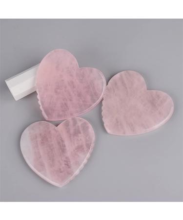Rose Quartz Sawtooth Gua Sha Scraper Heart Shaped Face Massager for Skin Lifting Slimming Wrinkle Remove Acupuncture 1Pcs - Buy Online on GoSupps.com