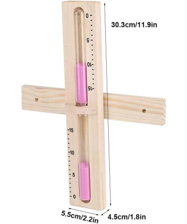 15 Minute Sauna Hourglass & Accessories Set - Wooden Wall Clock with Rotating Hourglass & Pink Sand | Perfect for Home Sauna | International Shipping Available - Buy Online on GoSupps.com
