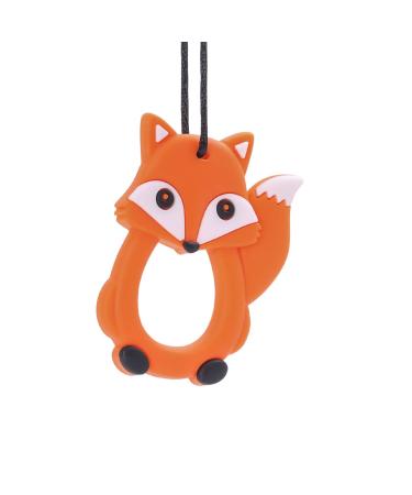 2pcs Cartoon Fox Teething Ring Set | Silicone Pacifier & Dummy for Infants | Safe Teething Toy Pendant - International Shipping Available - Buy Online on GoSupps.com