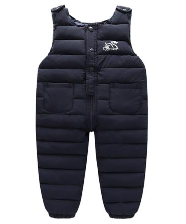 Maeau Baby Boys Girls Snow Ski Bib Snowsuit Pants Toddler Winter Pants Windproof Trousers Bottoms Snow Bib Overalls 6M-4Y Tag 110/3 T Sweatpants A-navy Blue