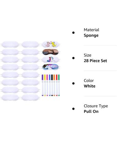 20 Pieces White Eye Masks Soft Sleep Masks Sublimation Coverings Sleep Shade Blindfold Eye Covering Color Your Own Eye Covering with 8 Pieces Fabric Marker Pens for Travel Game Sleepover Party Supply 28 - Buy Online on GoSupps.com