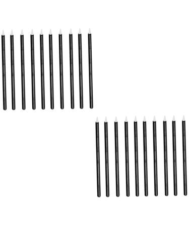 Healvian 200 Pcs Disposable Eyeliner Makeup Eye Stick Mascara Tools for Eyelash Gloss Wand Artificial Fiber 1 count (Pack of 1) Blackx2pcs