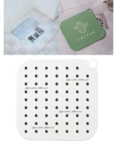 Bathroom Floor Drain Cover Silicone Drain Stopper Kitchen Sink Deodorant Sealing Plug Square Flat Suction Cover Silicone Floor Drain Cover Shower Hair Catcher Replacement White Dots - Buy Online on GoSupps.com