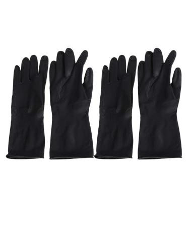 Minkissy hair coloring gloves rubber hairdressing gloves handicatrick hair beauty tools for hairdressing salon hair dye 2 pairs (m) m (4 Pack)