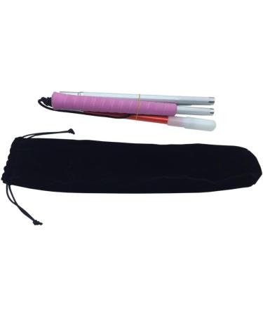 White Cane Aluminum Folding Cane for the Blind Folds Down 5 Sections with 2 Tips (Pink Handle 105 cm (41.3 inch)) - Buy Online on GoSupps.com