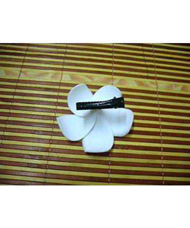 Hawaiian Flower Hair Clip Beach Flower Hair Clip 10 Piece 2.7'' Hawaii Flower Hair Clip Bride Wedding Party Holiday Vacation Women Plumeria Hairpin Hair Accessory (White) - Buy Online on GoSupps.com