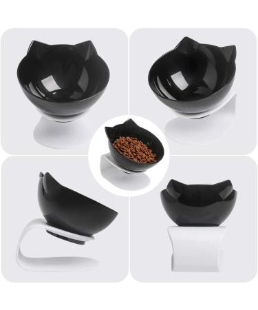 Elevated Cat Food Bowls - Raised Pet Feeder and Waterer | 15 Tilted Bowls for Cats, Dogs, and More | Anti Vomiting Design | Cute Cat Face Bowl - Buy Online on GoSupps.com