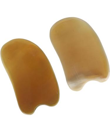 2Pcs Gua Sha Facial Tool Artificial Cow Horn Curved Design Gua Sha Facial Tool Improve Lymphatic Drainage Gua Sha Tool for Neck Back Hands Wrists Shoulders Feet - Buy Online on GoSupps.com