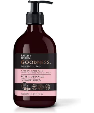 Baylis & Harding Goodness Hand Wash Bundle: 3 x 500 ml Sea Kelp & Peppermint & 3 x 500 ml Rose & Geranium (6 bottles) - Vegan Friendly 500.00 ml (Pack of 6) Hand Wash Bundle - Buy Online on GoSupps.com