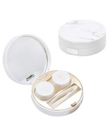 Milists 1 STK contact lens container Contact lens applicator Contact lens organizer Sweet lens case travel make-up mirror contact lens holder for traveling travel kit invisible golden